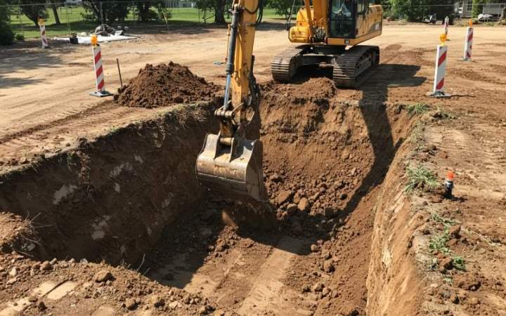 Préparation du terrain avant l'installation d'une piscine Saint-Bonnet-de-Mure